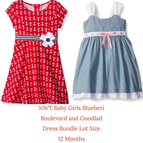 Blueberi Boulevard Other - Baby Girl Blueberi Blvd Dresses ClothesLot 12m NWT